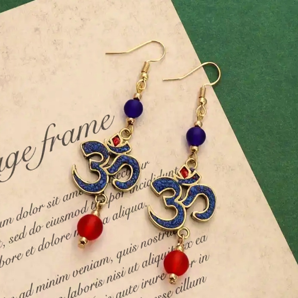 earrings with ॐ Boho style